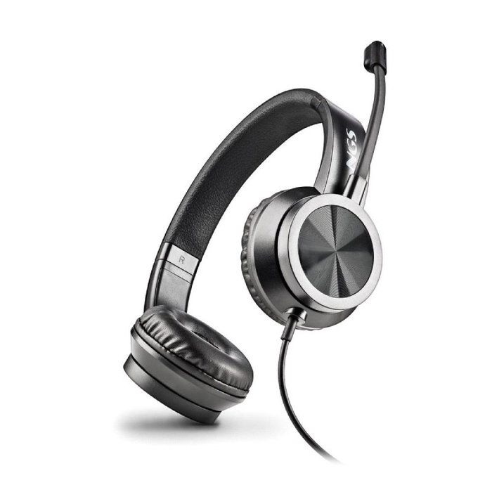 NGS MSX 11 Pro Auriculares Supraurales con Micrófono y Doble Jack, Negro